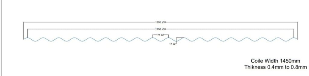 GC PROFILE CORRUGATED ROOF SHEET MACHINE diagram